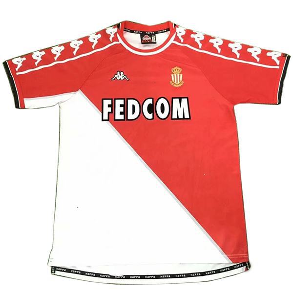 AS Monaco Maglia da calcio vintage retrò partita prima maglia da calcio sportiva da uomo 1999-2000